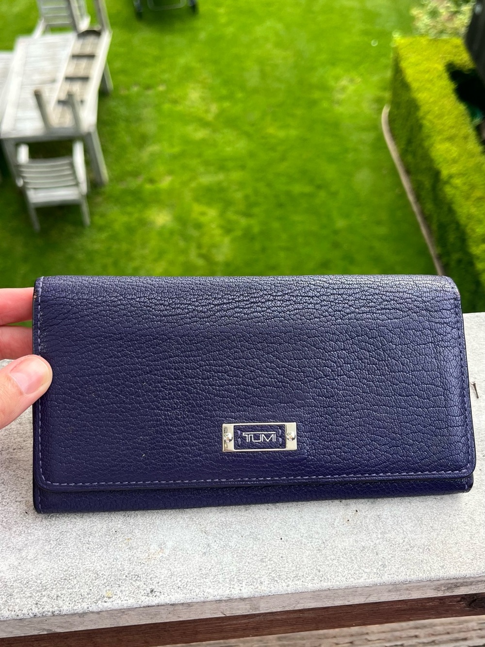 Tumi leather travel wallet